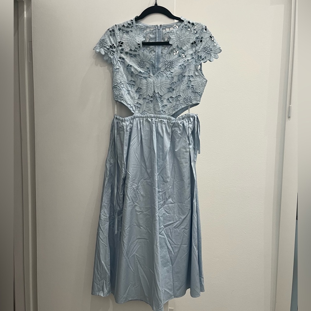 Self Portrait guipure-lace cut-out midi dress - US4/UK8